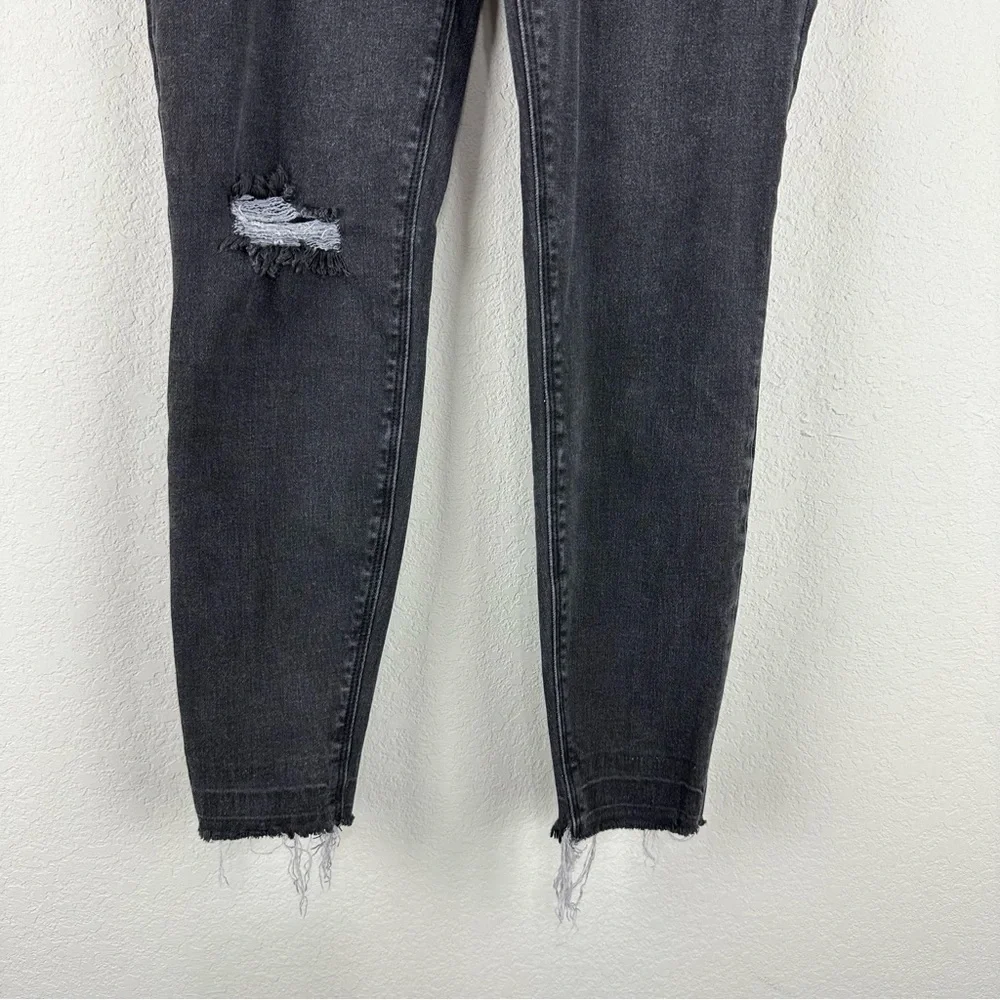 Spanx Black Distressed Pull On Jeggings Jeans Size Medium